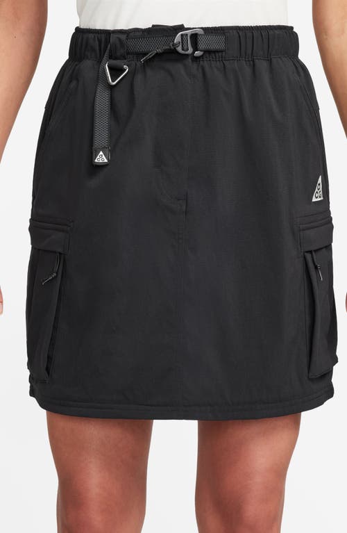 Shop Nike Acg Smith Summit Water Repellent Convertible Skirt In Black/summit White