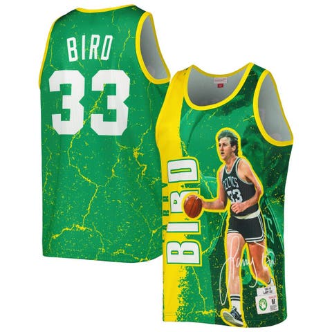 Youth Mitchell & Ness Larry Bird Kelly Green Boston Celtics Hardwood  Classics 75th Anniversary Diamond Jersey