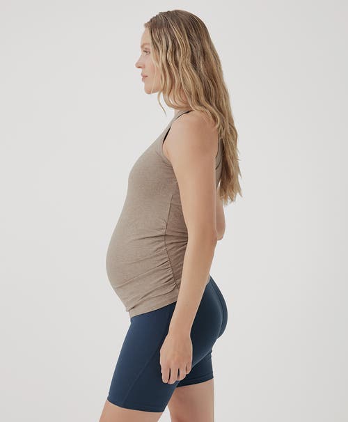 Pact Organic Maternity Everyday Tank In Stucco Heather