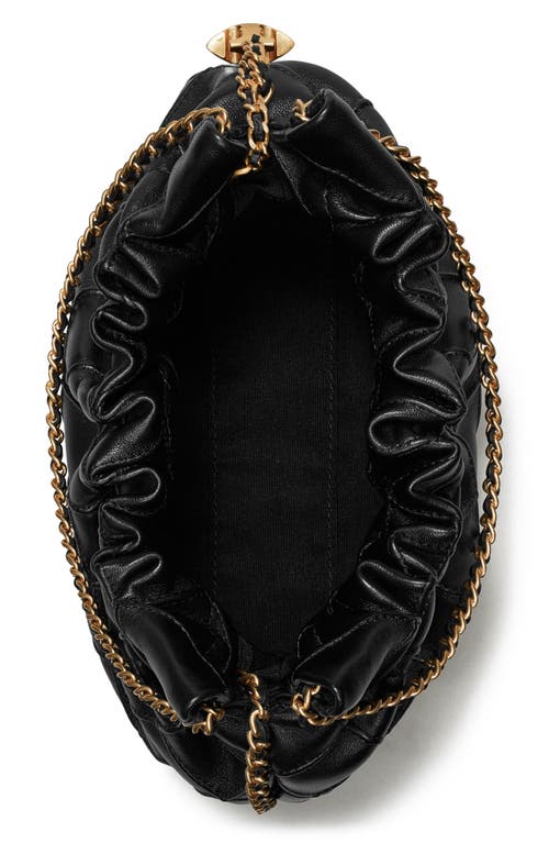 TORY BURCH TORY BURCH MINI FLEMING QUILTED LEATHER HOBO BAG