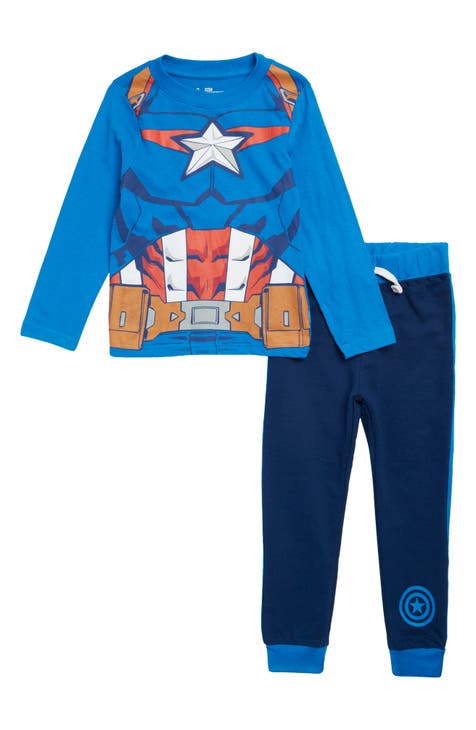 Kids' Marvel® Captain America Fleece Sweatshirt & Joggers Set (Toddler & Little Kid)