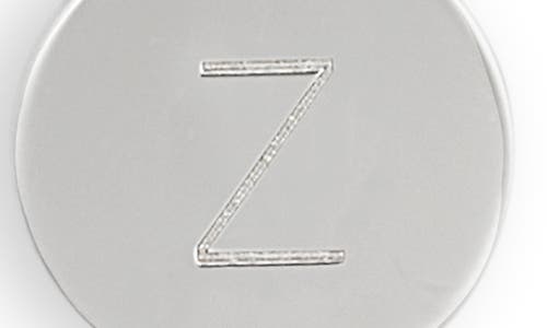Meshmerise Initial Disc Charm Bracelet In White-z