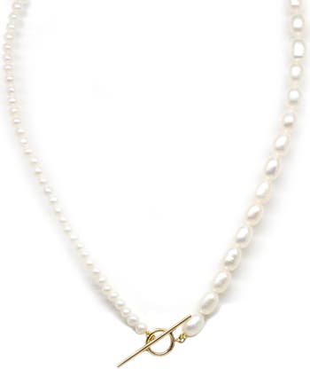 Poppy finch pearl online necklace