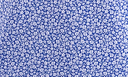 Cutter & Buck Pike Eco Flora Print Recycled Mens Polo In Blue
