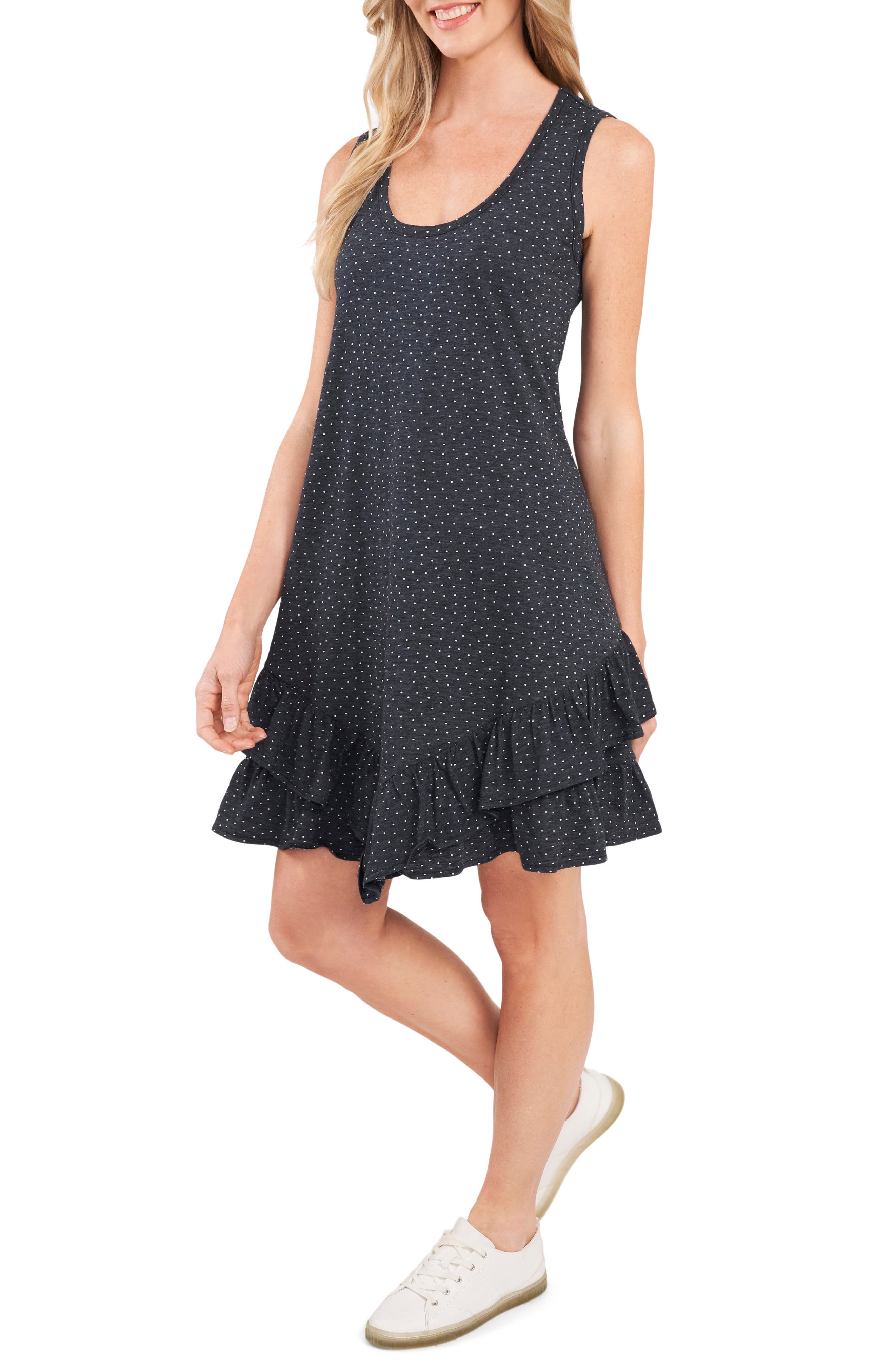 cece ruffled crepe dress