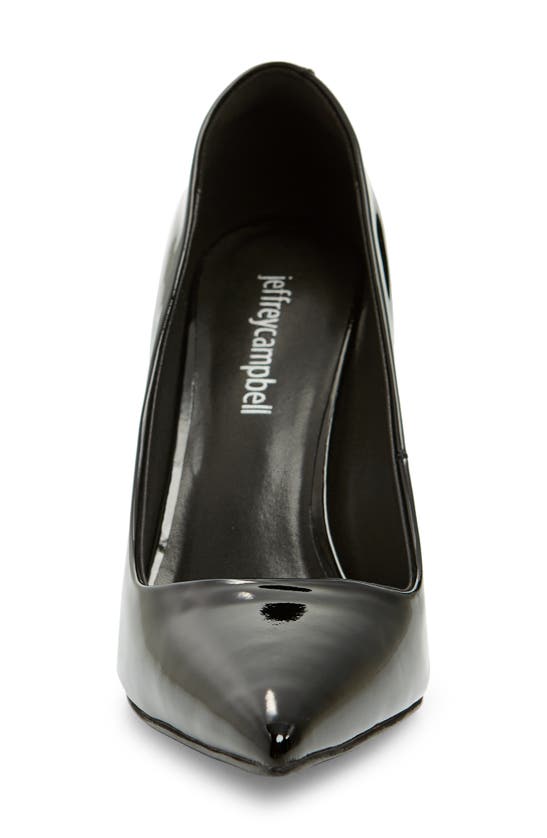Jeffrey Campbell Trixy Pointed Toe Pump In Black Patent