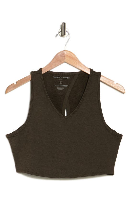 Shop Threads 4 Thought Active Twist Back Tank In Heather Fortress