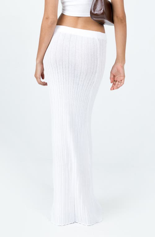 Princess Polly Belle Semisheer Knit Maxi Skirt In White