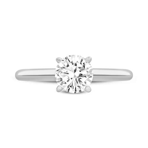 Asany Love Grown Collection 14k White Gold Round Cut Lab Grown Diamond Solitaire Engagement Ring In 14k White Gold