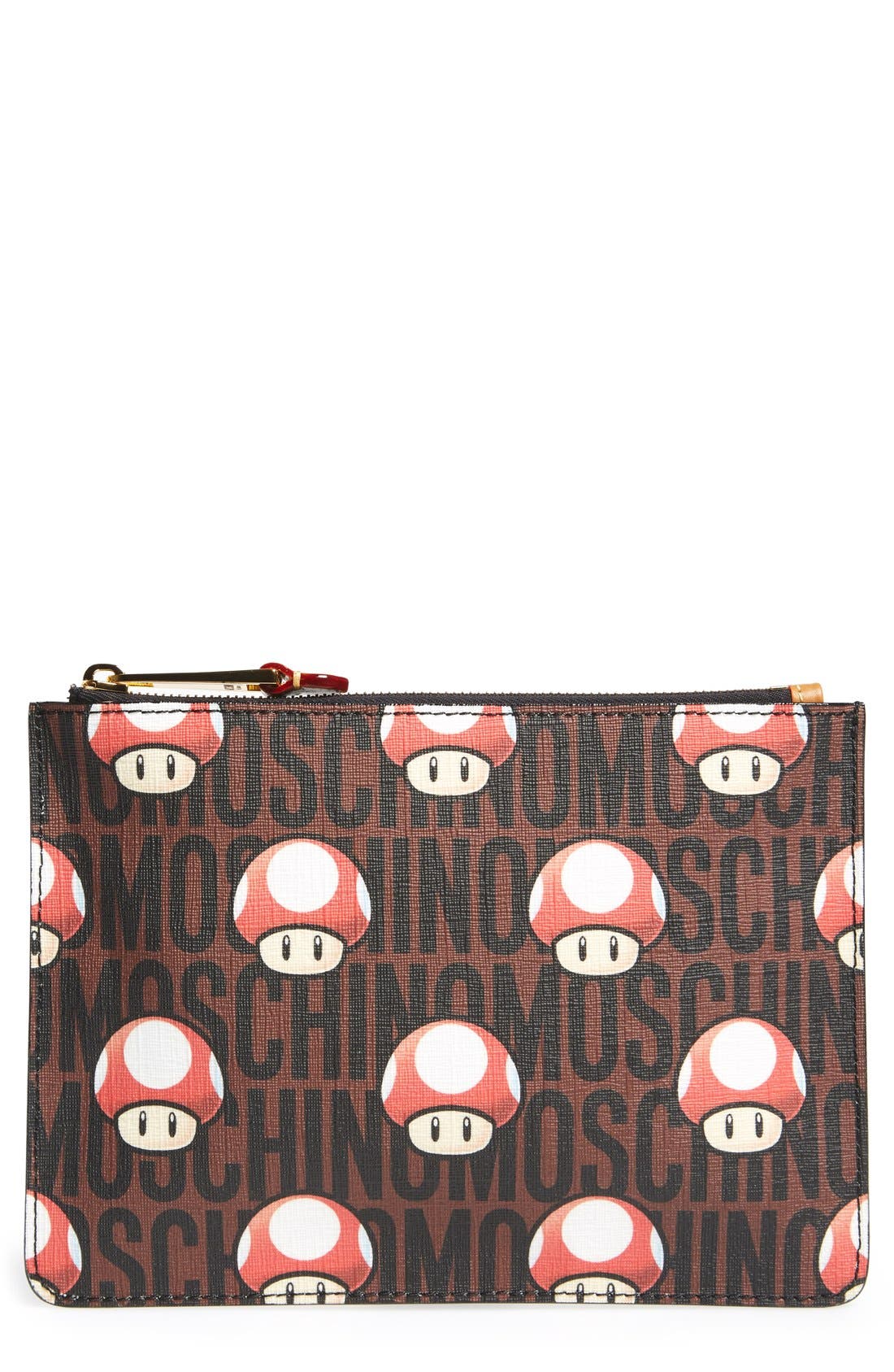 Moschino 'Nintendo Super Mario Bros.® Mushroom' Zip Pouch Nordstrom