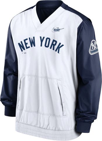 Men's Nike Navy/White New York Yankees Authentic Collection Short Sleeve  Hot Pullover Jacket