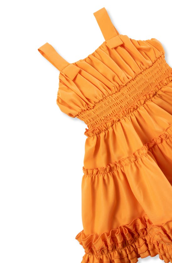 Shop Habitual Ruched Fit & Flare Dress In Orange