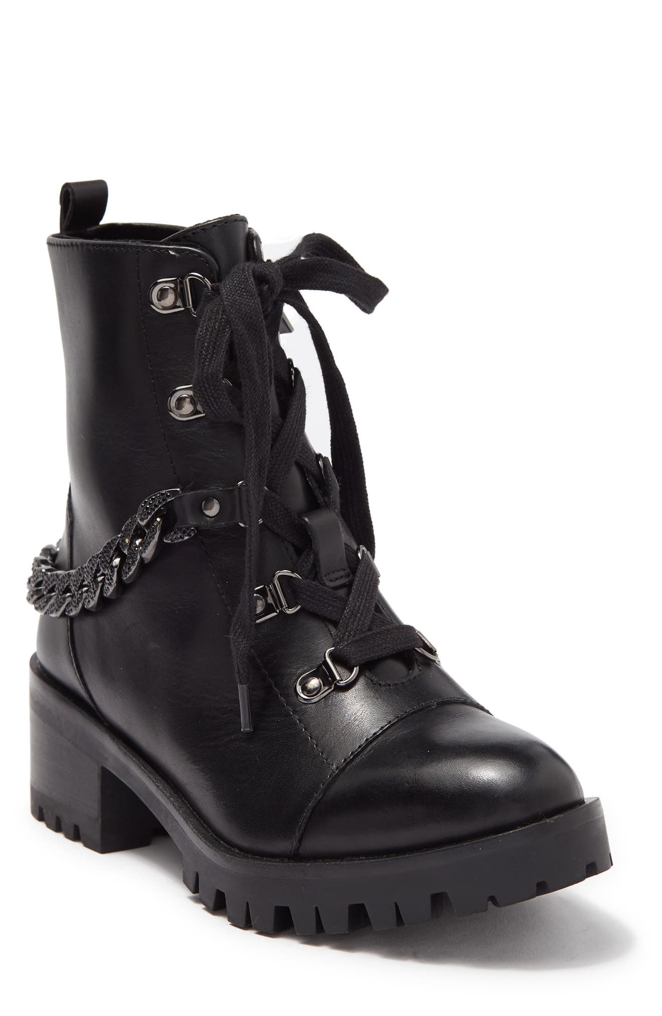 karl lagerfeld paris embellished combat boots