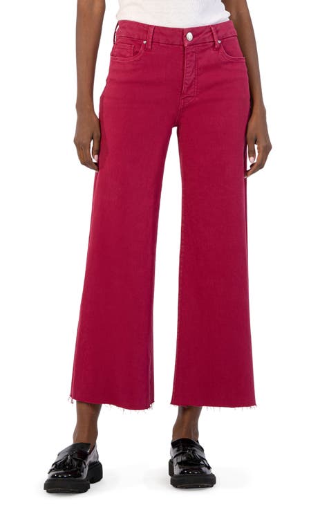 ZARA WOMEN HIGH WAISTED PANTS WITH FABRIC-COVERED BELT NEW PINK