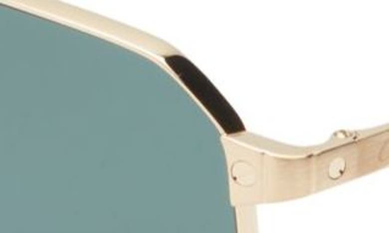 Shop Cartier 60mm Polarized Pilot Sunglasses In Gold