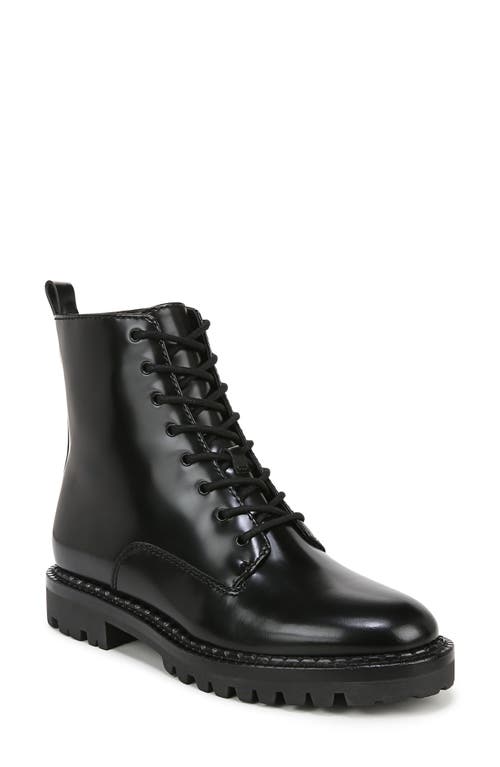 Shop Vince Cabria Lug Water Resistant Lace-up Boot In Black/black