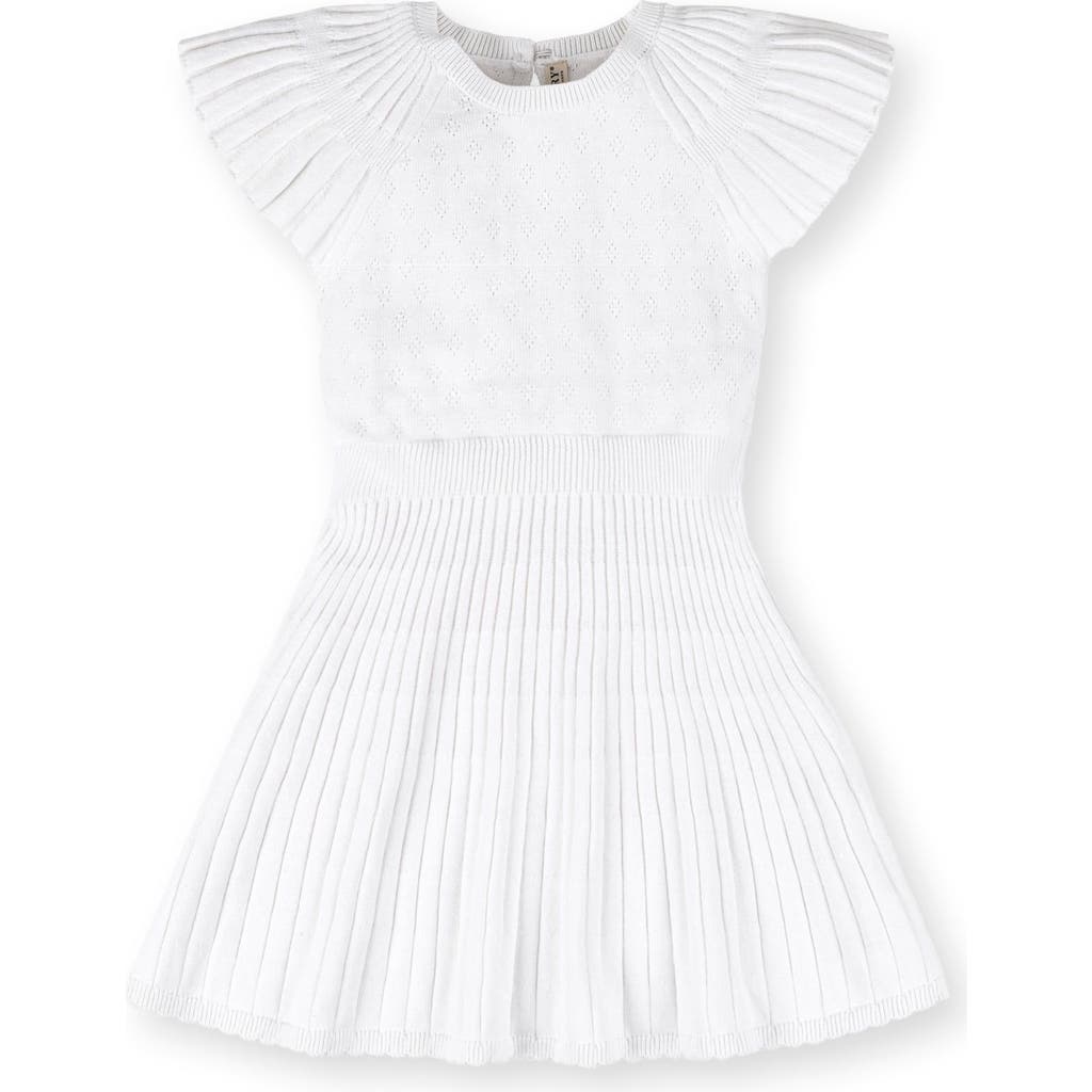 HOPE & HENRY HOPE & HENRY GIRLS' ORGANIC FLUTTER SLEEVE SWEATER DRESS, KIDS