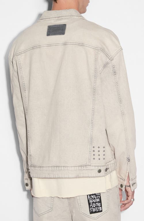 Shop Ksubi Pluto Oh G Denim Jacket In Grey