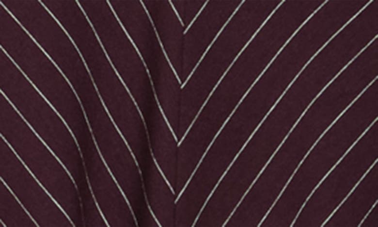 Matty M Mider Stripe Tie Front Top In Plum