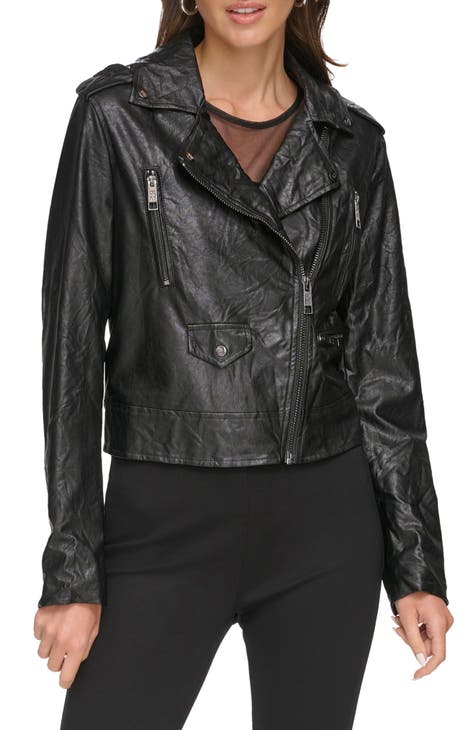 black leather jacket women | Nordstrom