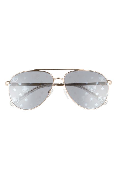 Glam Eye 59mm Aviator Sunglasses