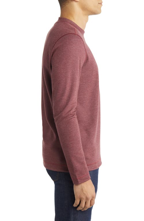 Shop Johnston & Murphy Reversible Cotton & Modal Blend Sweater In Berry/blue