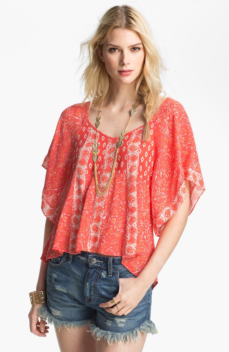 Free People 'Mix It Up' Print Butterfly Top | Nordstrom