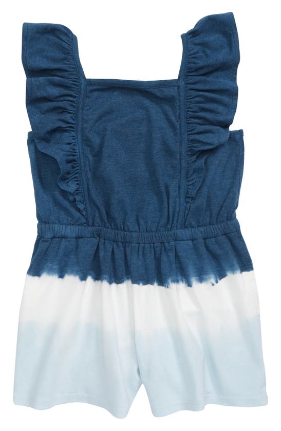 Tucker + Tate Kids' Print Romper In Navy Denim Dip Dye