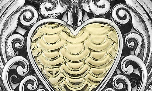 Samuel B. 18k Yellow Gold & Sterling Silver Heart Pendant In Silver/gold