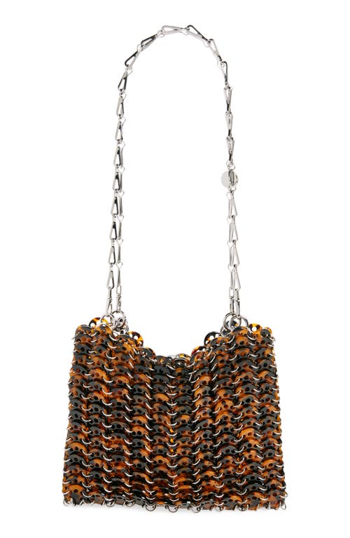 Shop Rabanne Tortoiseshell Pattern Paillette Shoulder Bag In Ecaille Tortue