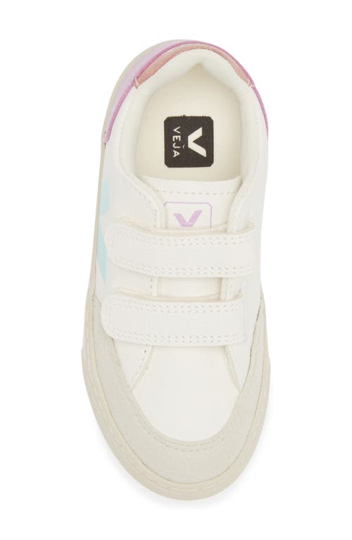 Veja Kids' V-12 Sneaker In Extra-white/ Multi/ Orchid