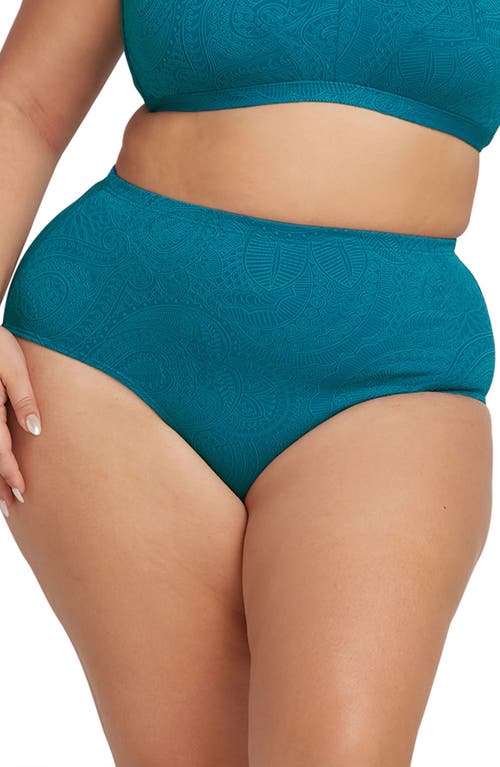 Renoir High Waist Bikini Bottoms in Jewel