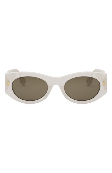 The Fendi Roma 52mm Oval Sunglasses