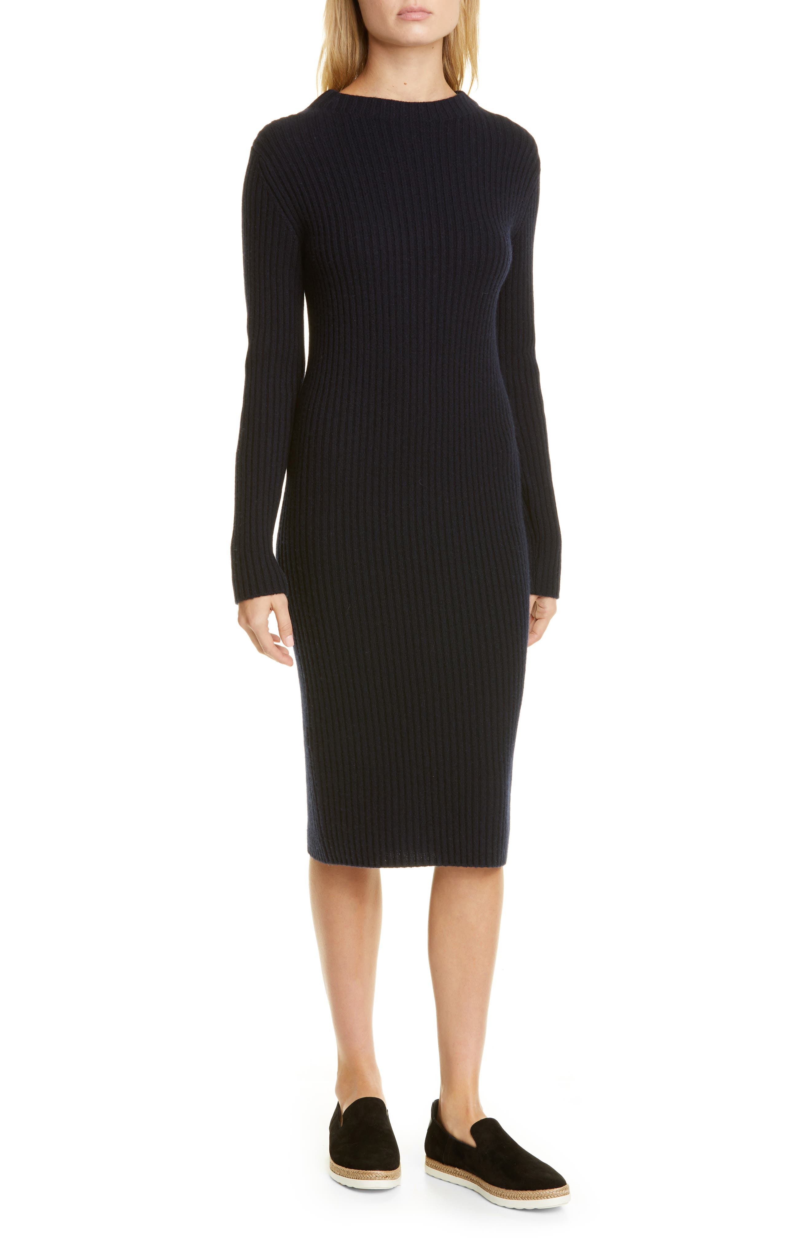 vince ribbed sweater dress