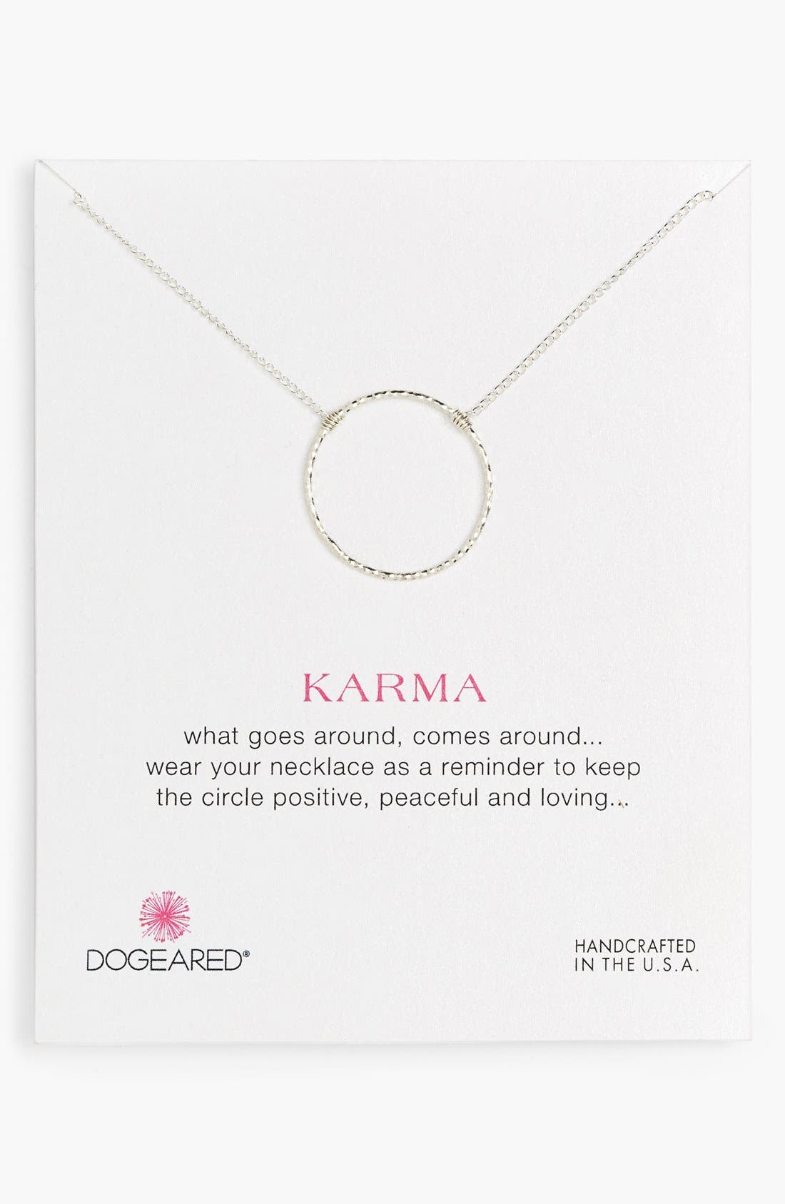 Dogeared 'Karma Sparkle' Pendant Necklace Nordstrom