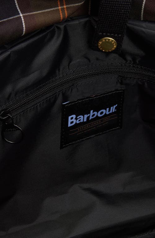 Barbour Field Water Resistant Waxed Cotton Duffle Bag In Olive/black