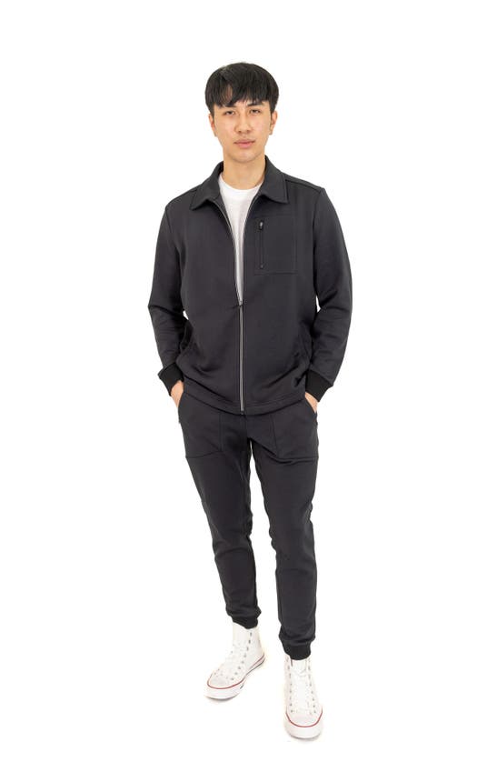 Pino By Pinoporte Stretch Cotton Blend Jacket In Black