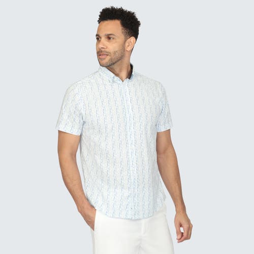 Shop Vustra Waves Short Sleeve Shirt In White