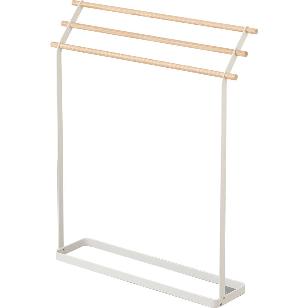 Yamazaki Bath Towel Hanger In White