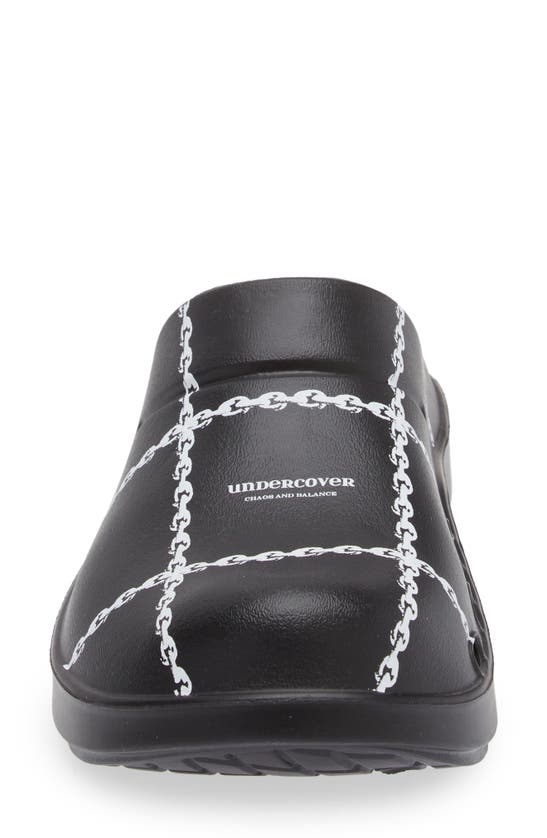 Shop Undercover X Oofos Chain Print Oocloog Clog In Black Base