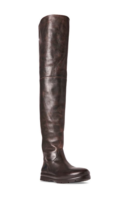 The Row Billie Over the Knee Boot in Vintage Brun