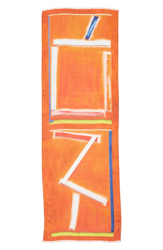 AKRIS ZION PRINT CASHMERE & SILK SCARF,7101835305021309