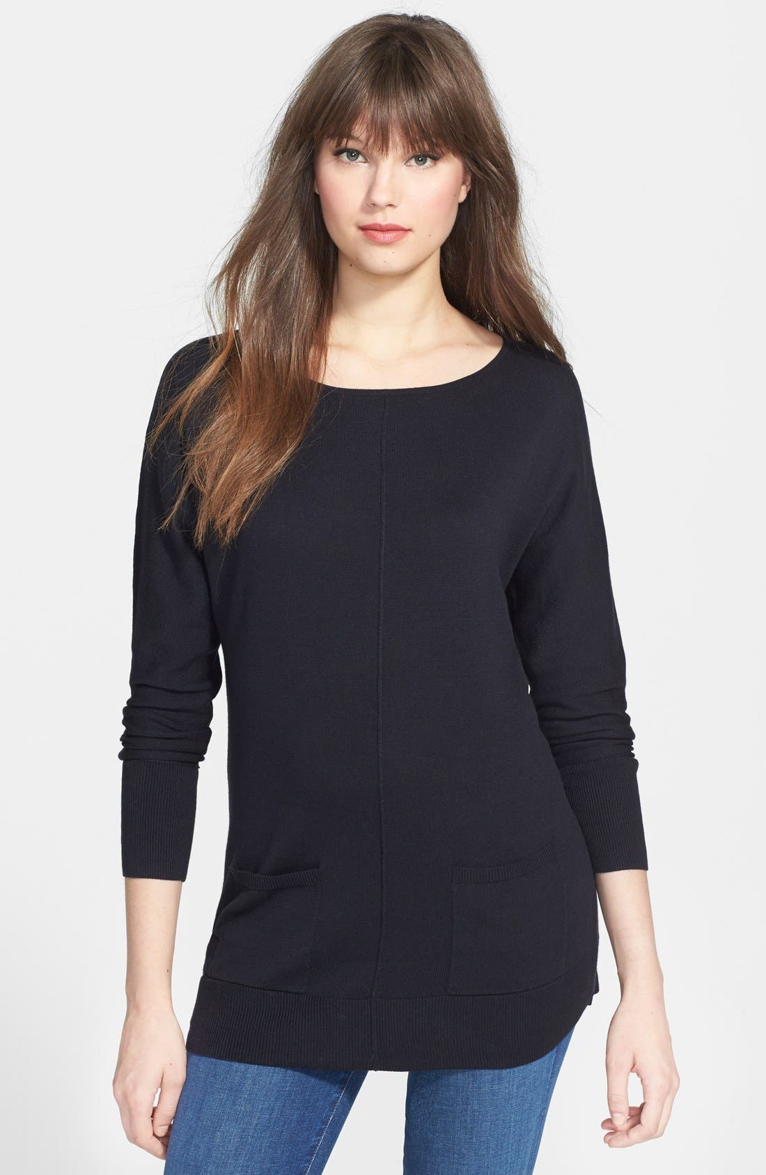 Caslon® Pocket Tunic Sweater (Regular & Petite) Nordstrom