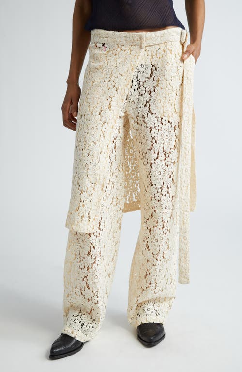 Flora Lace Pants in Ivory