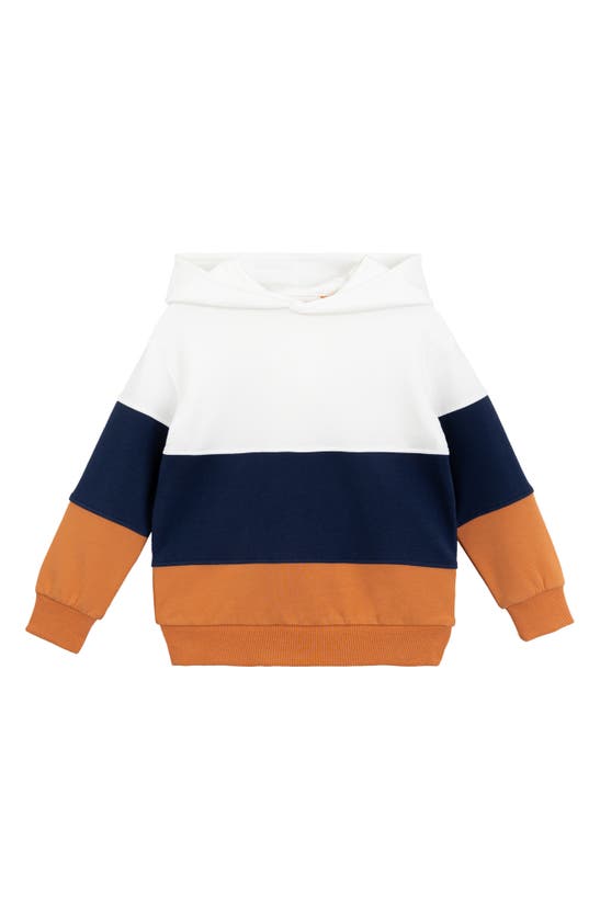 MILES THE LABEL KIDS' colourBLOCK ORGANIC COTTON FRENCH TERRY HOODIE