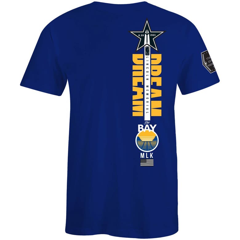 Shop Fisll Unisex  X Black History Collection  Royal Golden State Warriors T-shirt