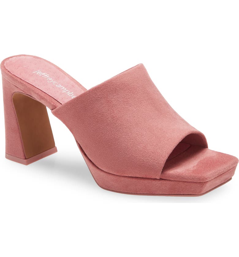 JEFFREY CAMPBELL Caviar Platform Slide Sandal, Main, color, BRIGHT PINK SUEDE