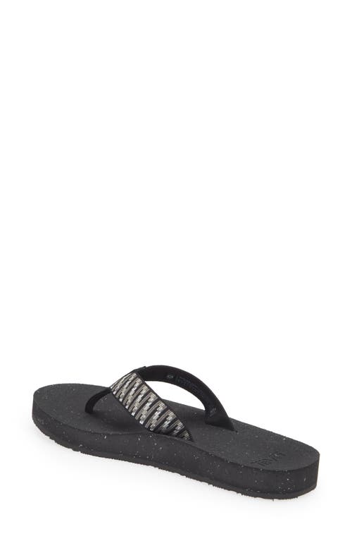 Shop Teva Reflip Flip Flop In Stacks Black/white