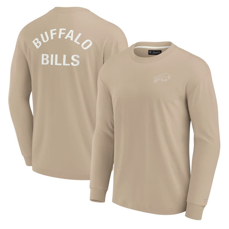 Shop Fanatics Signature Unisex  Khaki Buffalo Bills Elements Super Soft Long Sleeve T-shirt