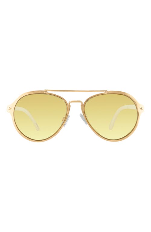 Jesse 55mm Aviator Sunglasses in Gold/yellow
